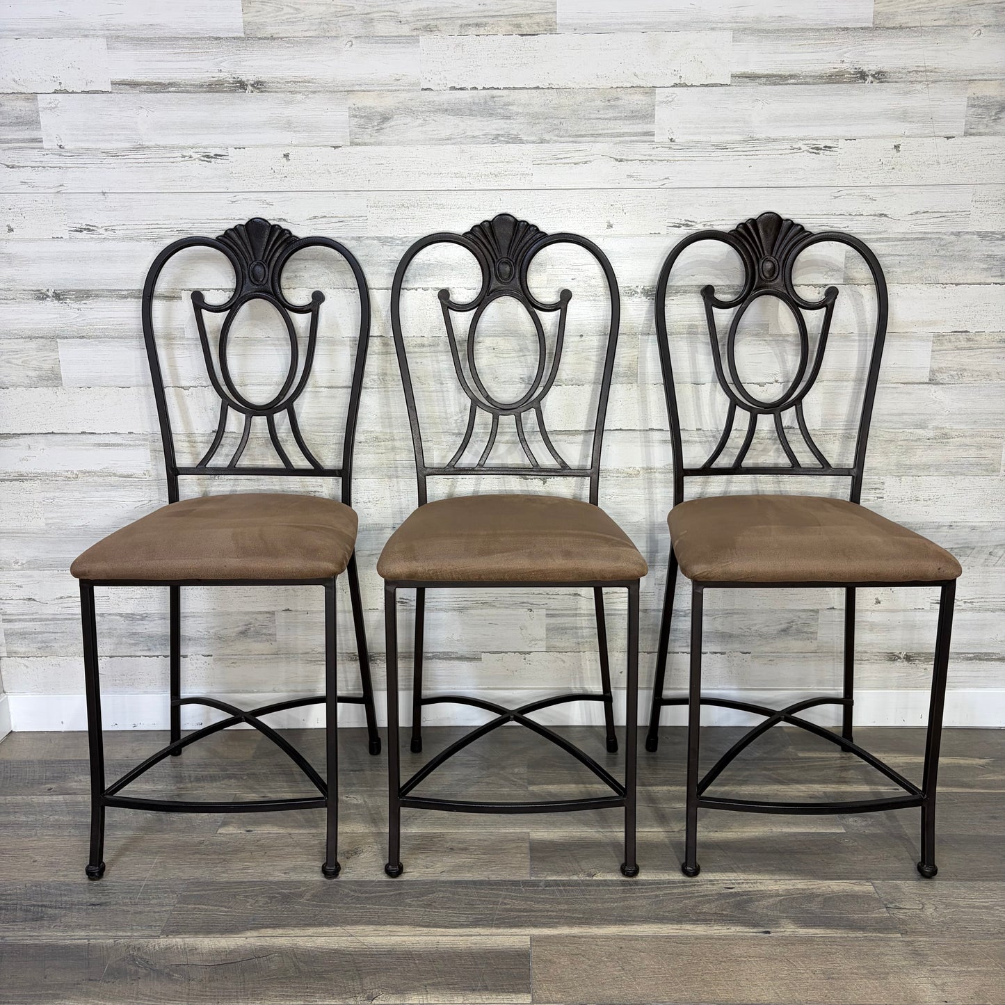 Pub Height Glass Table & 3 Chairs