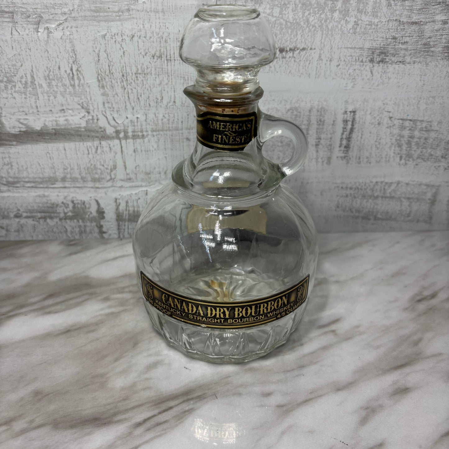 Vintage Canada Dry Bourbon Glass Decanter