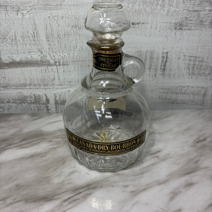 Vintage Canada Dry Bourbon Glass Decanter