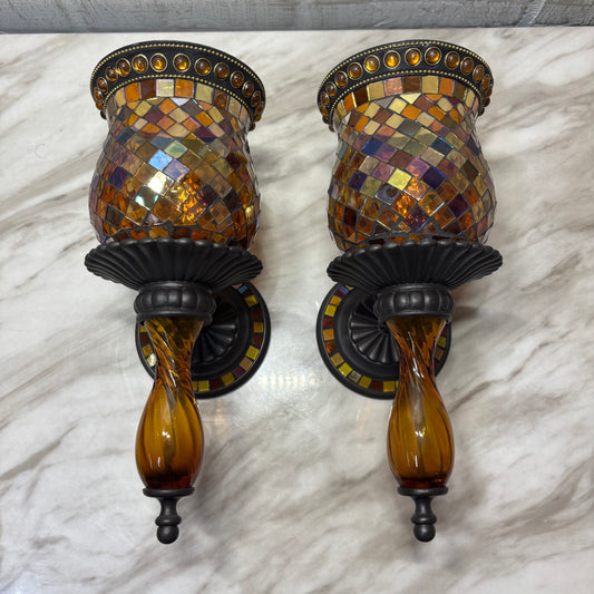 PartyLite Global Fusion Mosaic Wall Sconces