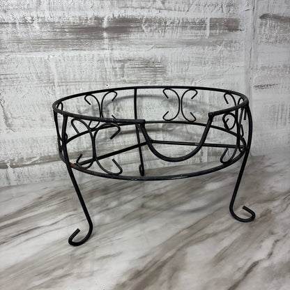 Black Metal Short Plant Stand/ Beverage Dispenser Stand