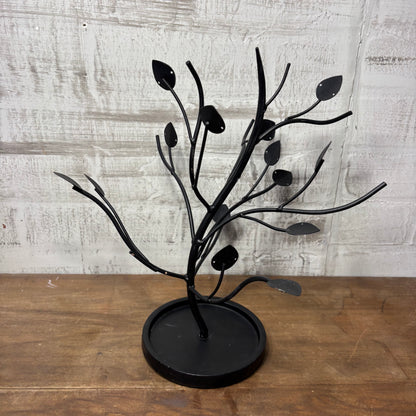 Black Metal Tree Jewelry Hanger