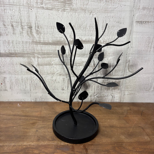 Black Metal Tree Jewelry Hanger