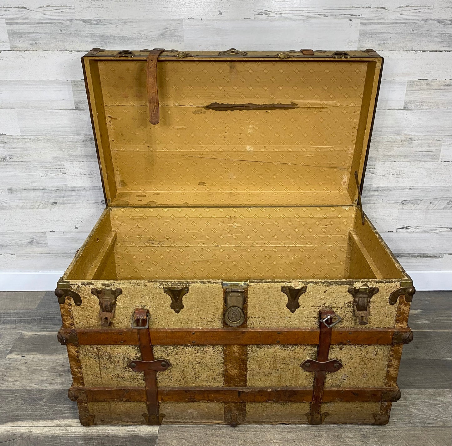 Antique Wood Steamer Trunk