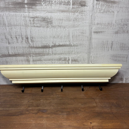 Hanging Wall Shelf W/ Five Hooks