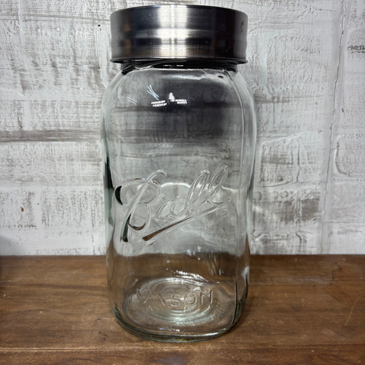 Large Wide Mouth Ball Glass Mason Jar