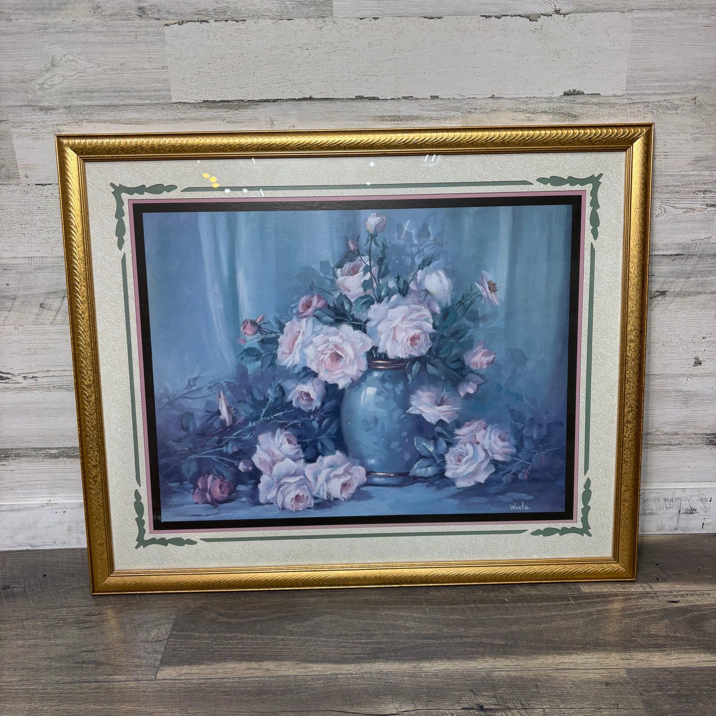 Vintage Wanta Davenport Floral Famed Painting