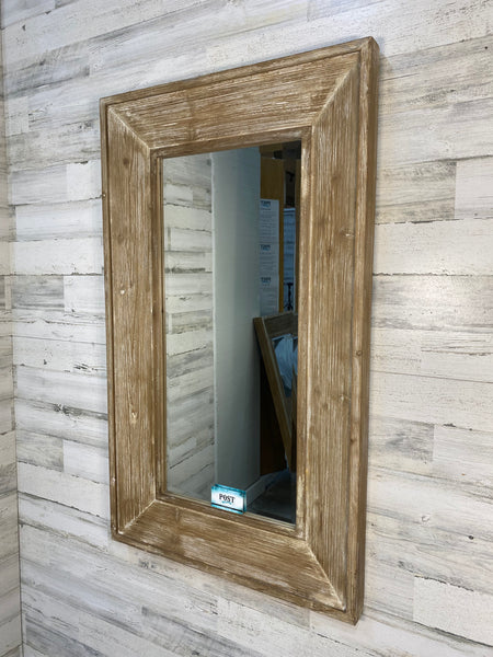 Rustic Weathered Wood Mirror