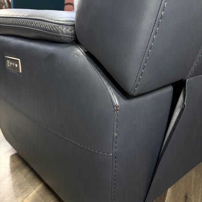 Leather Flexsteel “Sawyer” Power Reclining Sofa & Chair Set