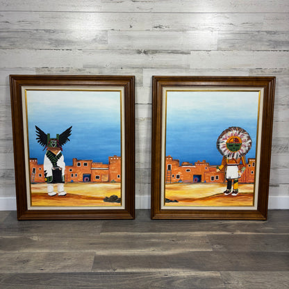 Original Artist South West Desert Framed Painting Set