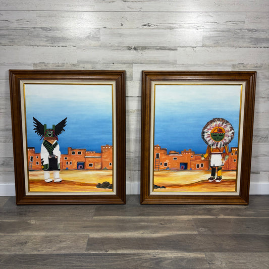 Original Artist South West Desert Framed Painting Set