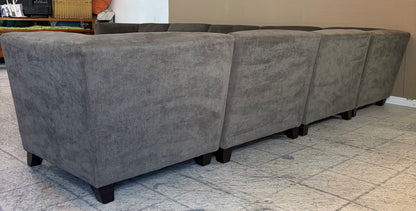 8pc Dark Gray Modular Sectional Couch