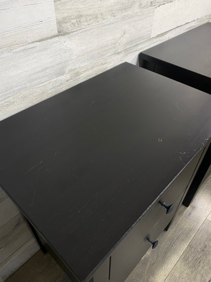 Set Of 2 Black IKEA Nightstands