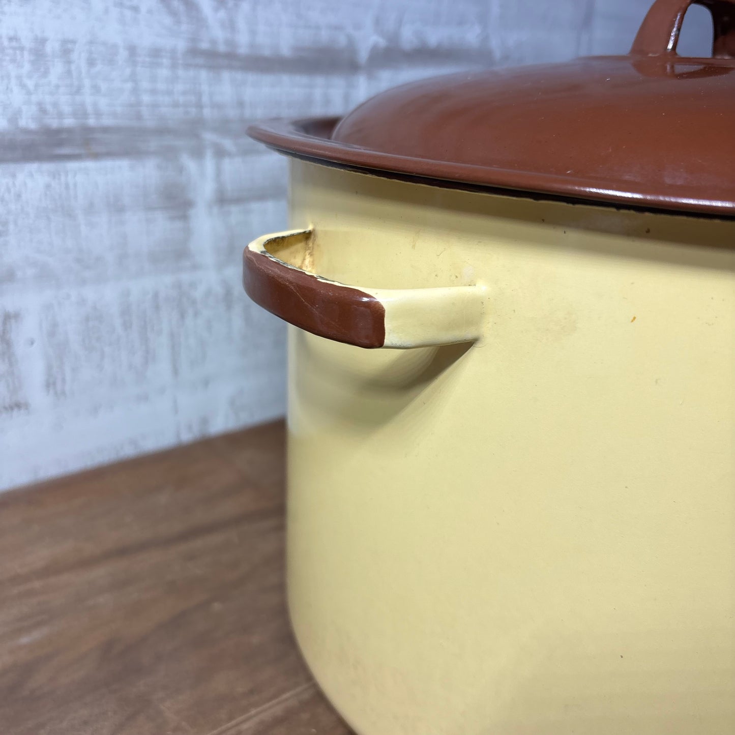 Vintage Enamel Stock Pot