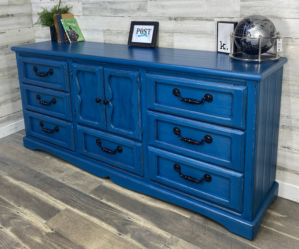 Large Navy Blue Dresser