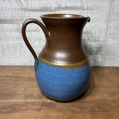Blue Stoneware Pitcher