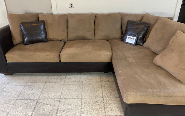 Brown 2pc Sectional Couch