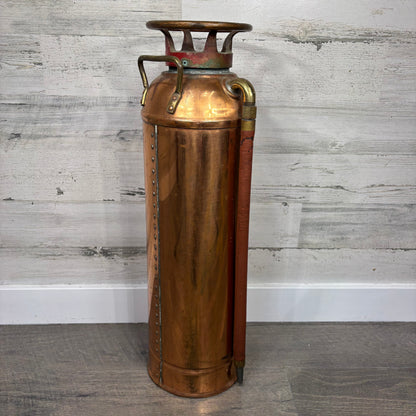 Antique Kontrol Stempel Copper Brass Fire Extinguisher