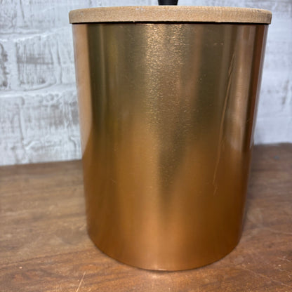 Copper Patina Tin Canister W/ Lid