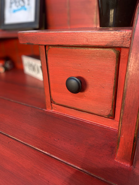 Rustic Barn Red Buffet Cabinet