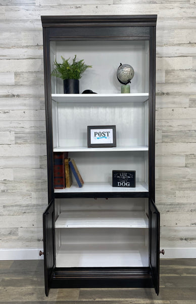 Black Bookshelf Cabinet