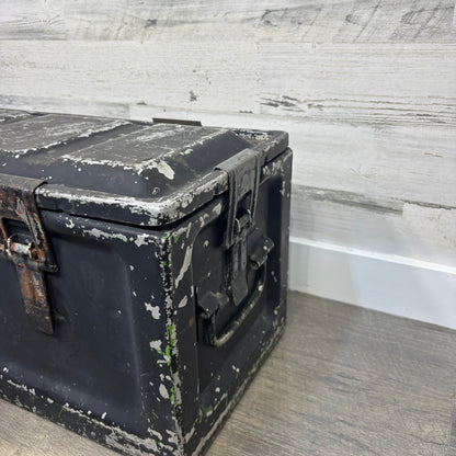 Vintage Metal Military Trunk Storage Trunk