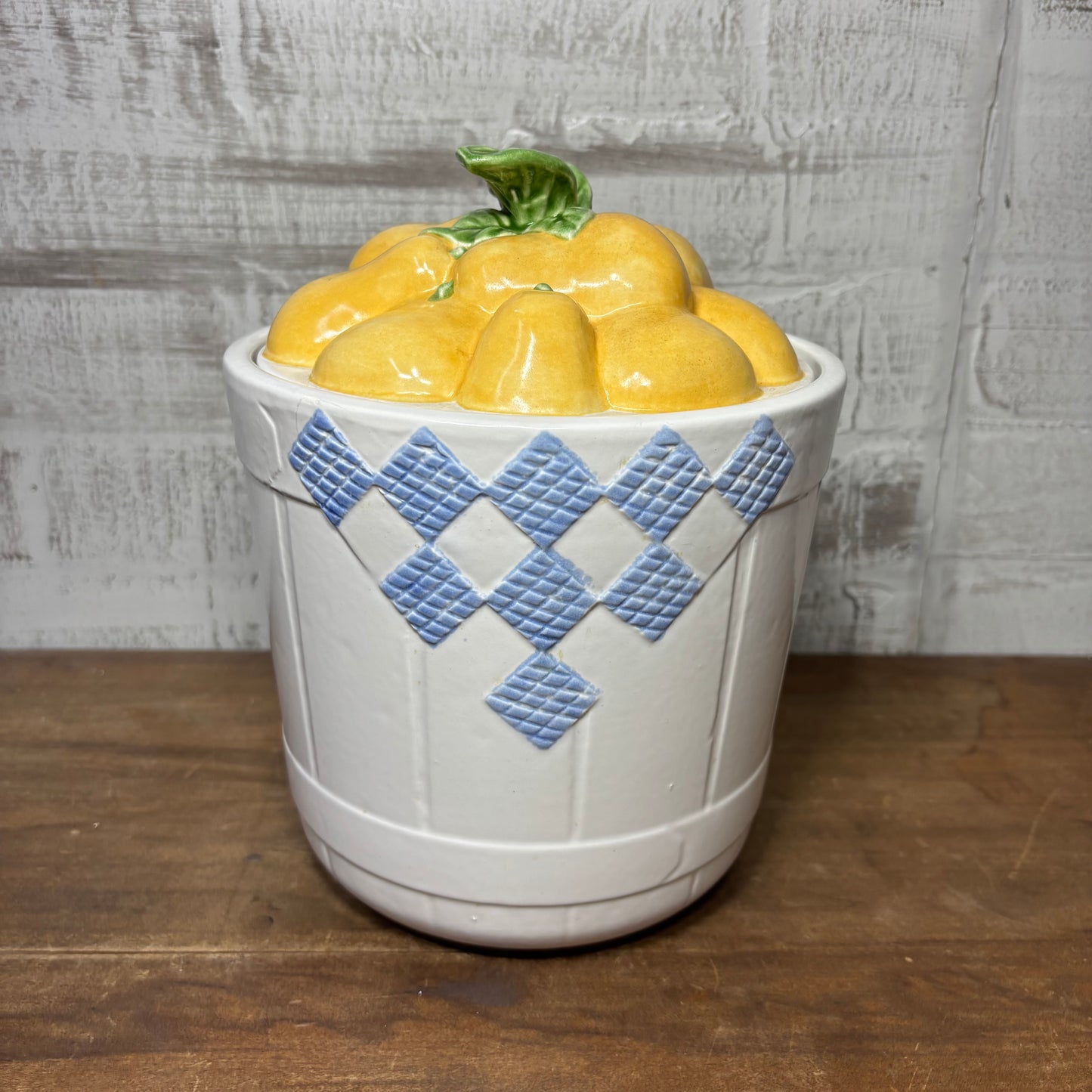 Vintage Treasure Craft Hopscotch Fruit Ceramic Pear Canister