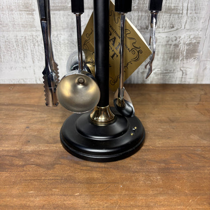 Vintage Swank Bar Light Pole W/ Bar Accessories