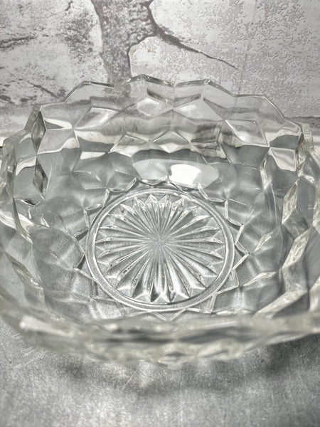 Fostoria Glass Square Candy Dish W/ Handle