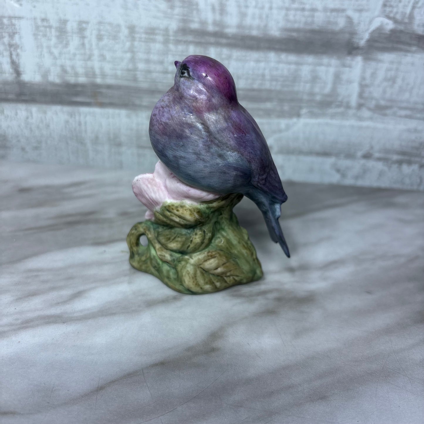 Vintage Handmade Porcelain Purple Bird