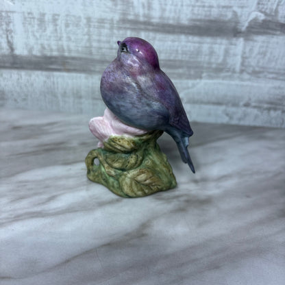 Vintage Handmade Porcelain Purple Bird
