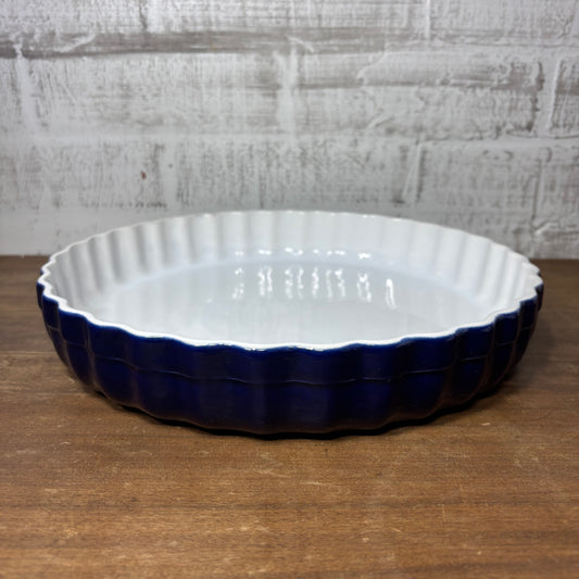 Roshch Cobalt Blue Quiche Porcelain Dish