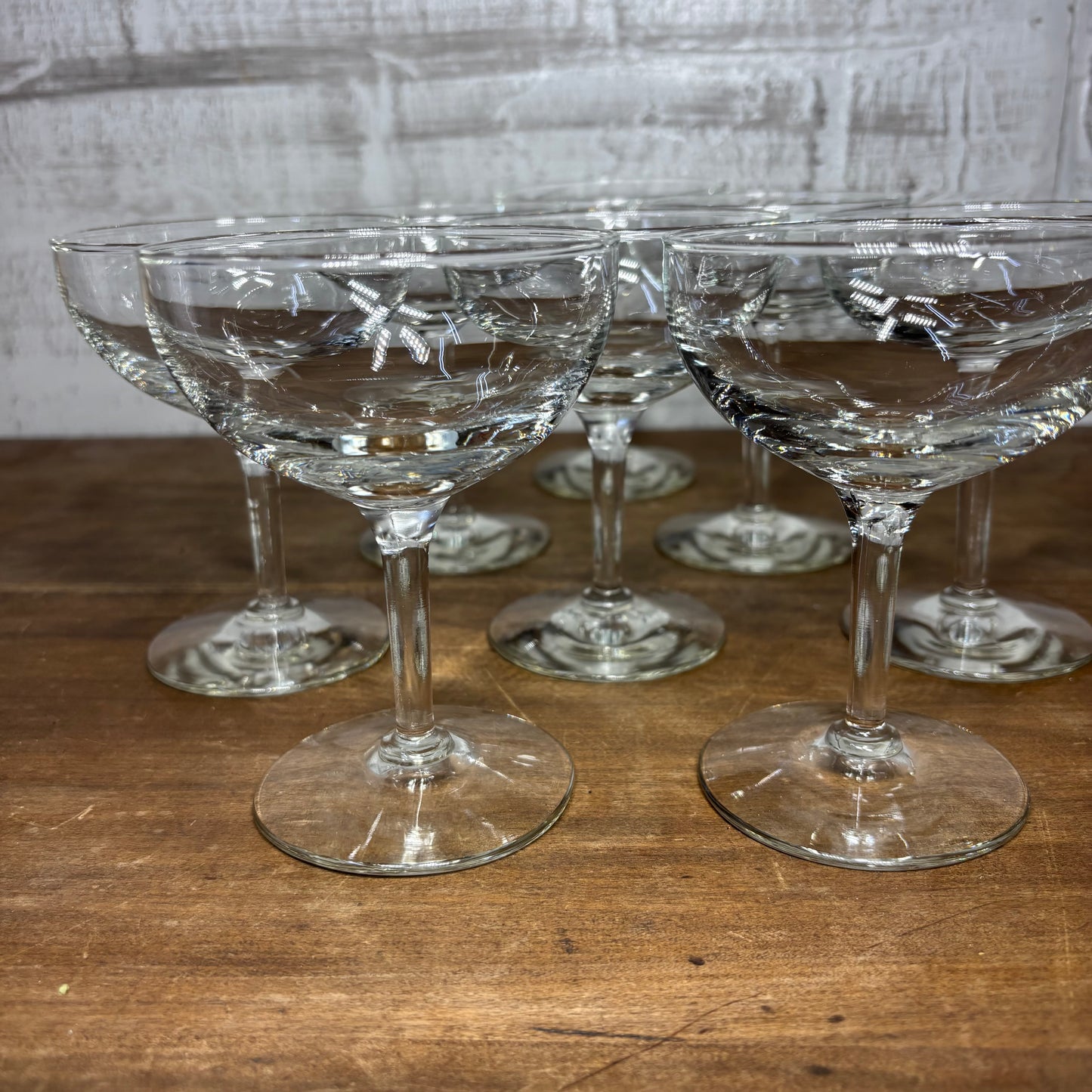 Vintage Champagne Glasses Set Of 8