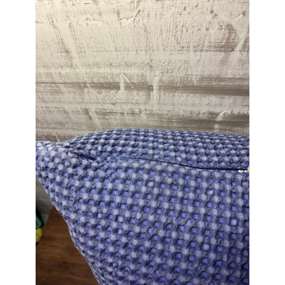 Oversized Blue Waffle Pattern Pillow