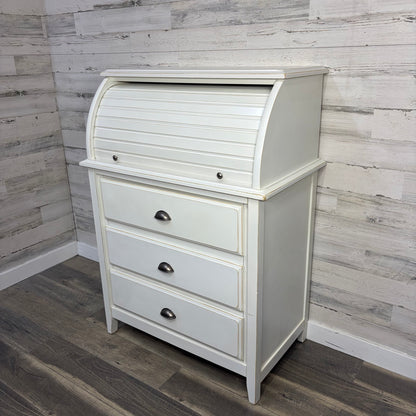Refinished white roll top desk — photo 10