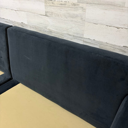 West Elm Harmony 2pc sectional black performance velvet — photo 10