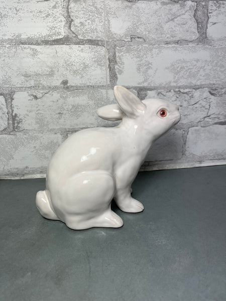 Pink Eye Ceramic Bunny