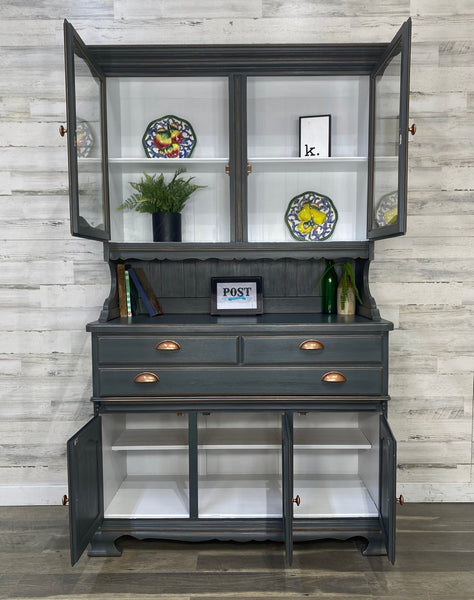 Dark Gray Flint Ridge China Hutch