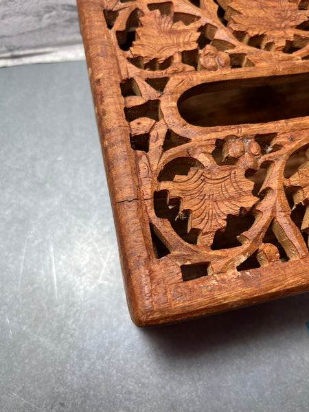 Indian Hand Carved Wooden Tissue Box