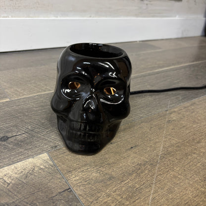 Black Ceramic Skull Wax Warmer