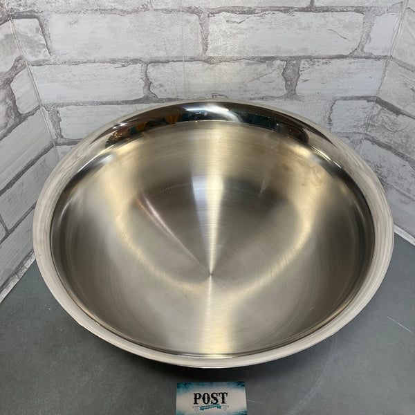 Large Stainless Steel Champagne/ Punch Bowl On A Pedestal Base