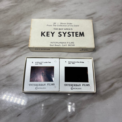 Vintage Boxed Set of 20 35mm “The Bay Area’s Key System” Interurban Film Slides