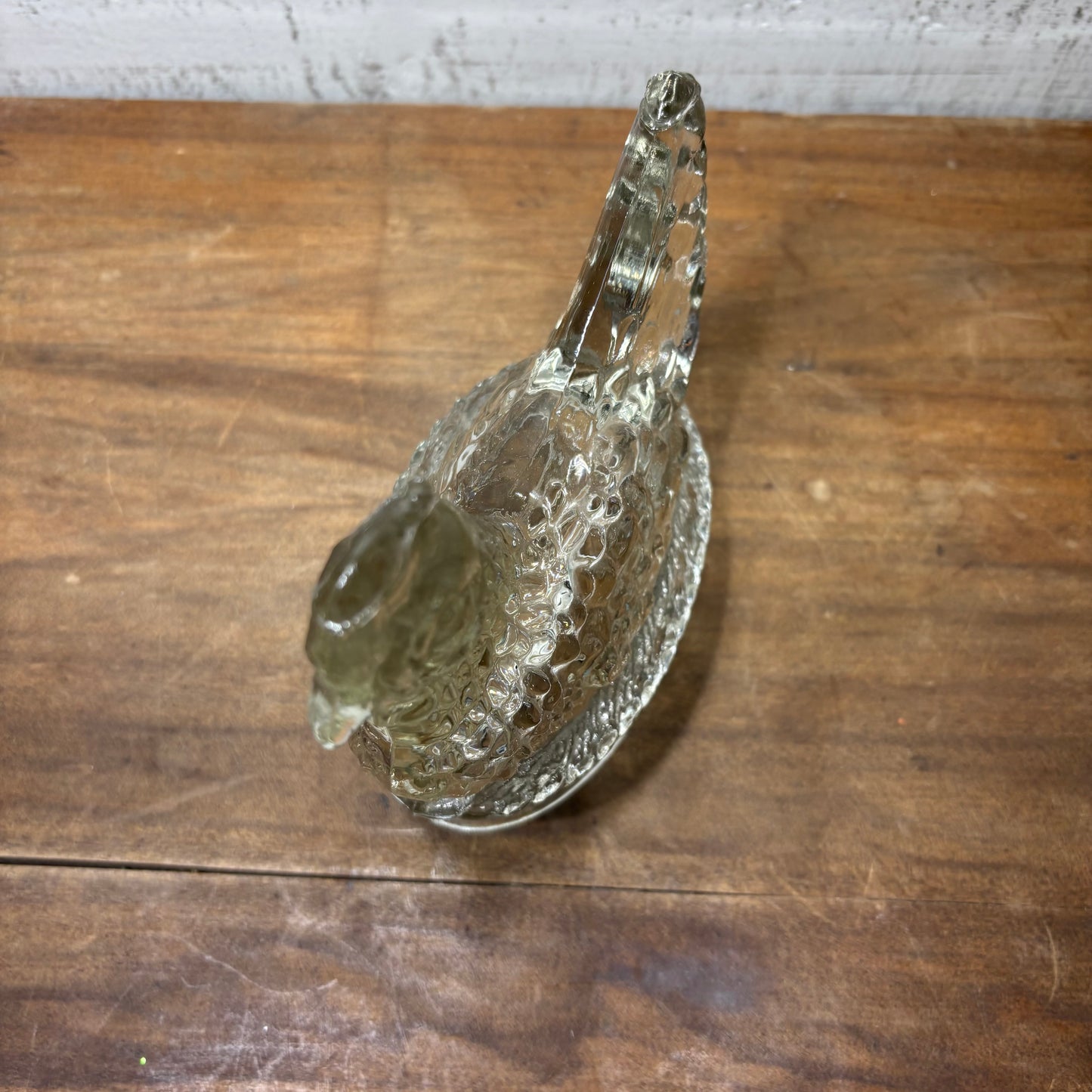Vintage Figural Glass Hen In Nest Chicken Candy Container J.H. Millstein