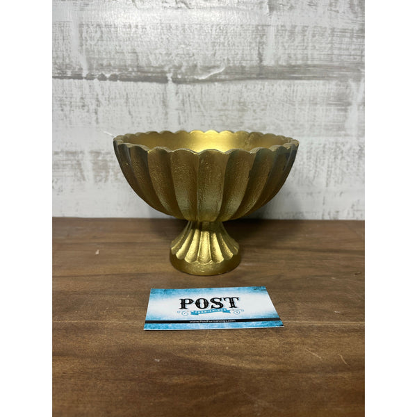 Gold Scalloped Compote Bowl