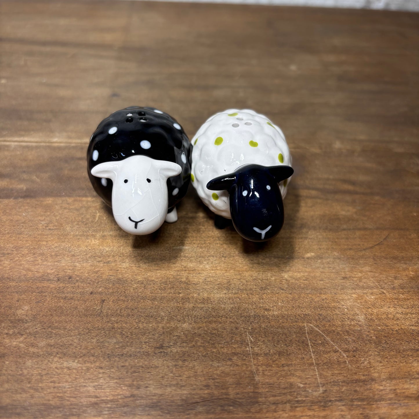 Ceramic Sheep Magnetic Salt & Pepper Shakers