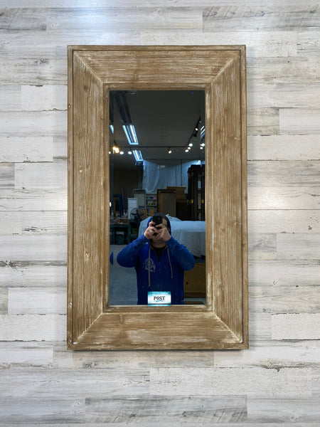 Rustic Weathered Wood Mirror