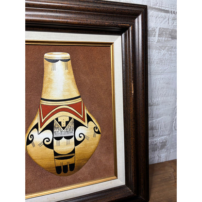 Erv Johnson Hopi Acoma Pottery Acrylic Painting Set Aztec Tribal