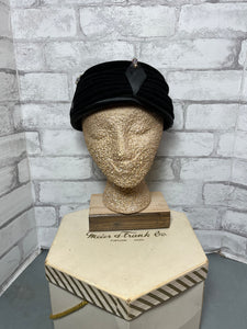 Meier & Frank Co Vintage Black Velvet Women’s Hat