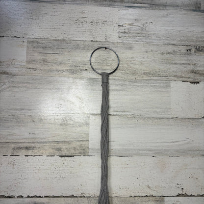 Gray Macrame Hanging Plant Holder