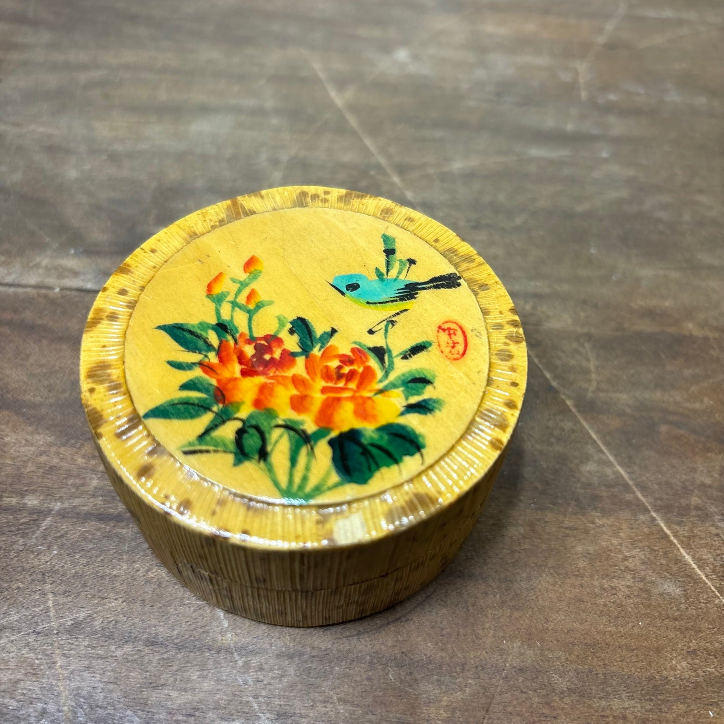 Vintage Bamboo Trinket Box